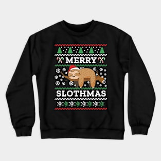 Merry Slothmas Lazy Spirit Xmas Santa Crewneck Sweatshirt